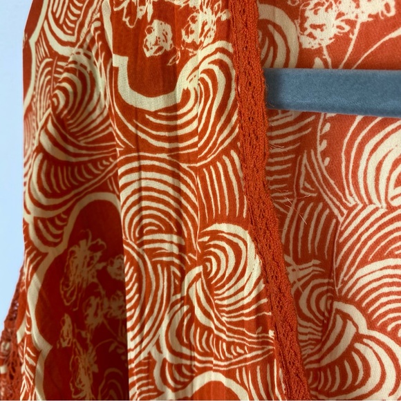 Rare Free People Crinkle Chiffon Kimono Jacket - Picture 7 of 14